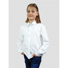 Рубашка классическая белая для девочки 